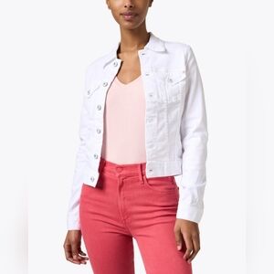 AG Adriano Goldschmied Small Classic Stretchy Bright White Jean Denim Jacket